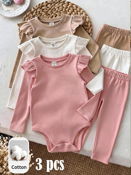 3PCS Baby Girls Bodysuits