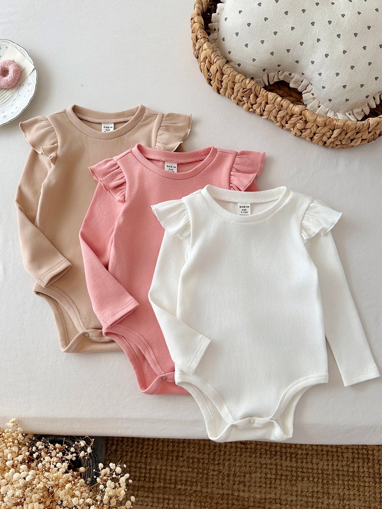 3PCS Baby Girls Bodysuits