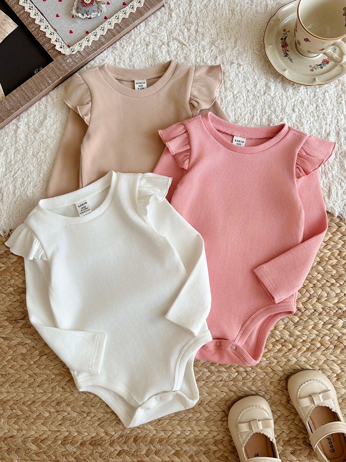 3PCS Baby Girls Bodysuits