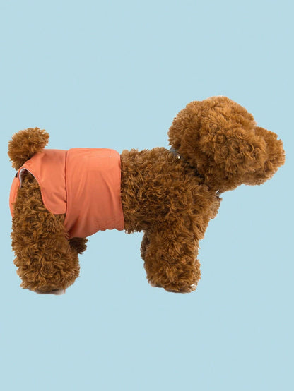 3pcs Random Color Reusable Female Dog Diapers, High Absorbency, Anti-Harassment, Puppy Training, Adjustable Elastic, Pet Underwear, Suitable For Small And Medium Female Dogs.