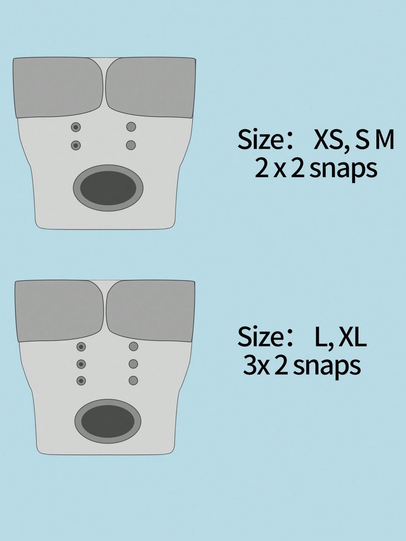 3pcs Reusable Random Print Female Dog Diapers