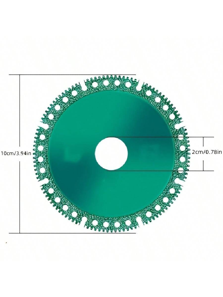 3pcs Rhinestone Saw Blades Cutting Discs, 4"X 1/25"X 4/5" Rhinestone Cutting Wheel Grinding Disc, Fits 7/8" Arbor, Quickly Cuts Through All Materials For Smooth Cutting, Chamfering, Grinding Use On Ti