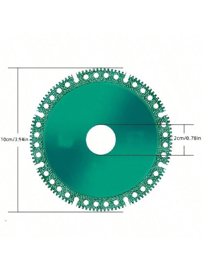 3pcs Rhinestone Saw Blades Cutting Discs, 4"X 1/25"X 4/5" Rhinestone Cutting Wheel Grinding Disc, Fits 7/8" Arbor, Quickly Cuts Through All Materials For Smooth Cutting, Chamfering, Grinding Use On Ti