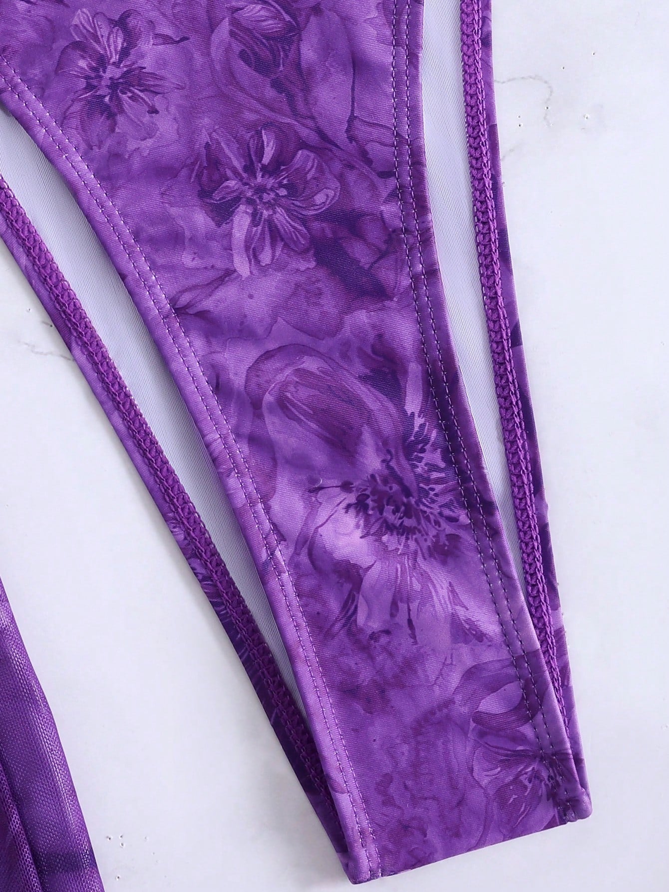 3pcs/Set 2026 Floral Sexy European And American Style Swimwear, Summer Vacation Mesh Maxi Dress Bikini Beach Swimwear