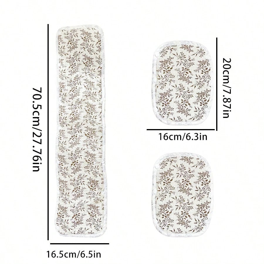 3pcs/Set Baby Stroller Handle Grip Cover, Harness Shoulder Pad, Removable & Washable, 3D Honeycomb Breathable Design, Universal Stroller Accessories