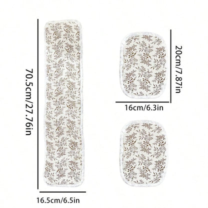 3pcs/Set Baby Stroller Handle Grip Cover, Harness Shoulder Pad, Removable & Washable, 3D Honeycomb Breathable Design, Universal Stroller Accessories