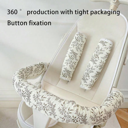 3pcs/Set Baby Stroller Handle Grip Cover, Harness Shoulder Pad, Removable & Washable, 3D Honeycomb Breathable Design, Universal Stroller Accessories