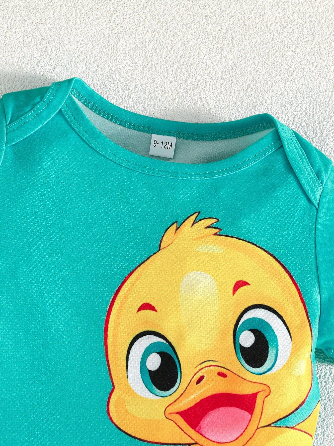 3pcs/Set Newborn Baby Cute Duck Print Outdoor Casual Bodysuit, Short Sleeve Summer Bodysuit