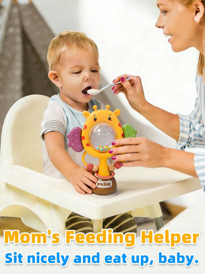 3pcs Suction Cup Rotating Toys, Baby And Toddler Sensory Fidget Toys, Suitable For Bath And High Chair Baby Sensory Toys, Great Gift For Toddlers