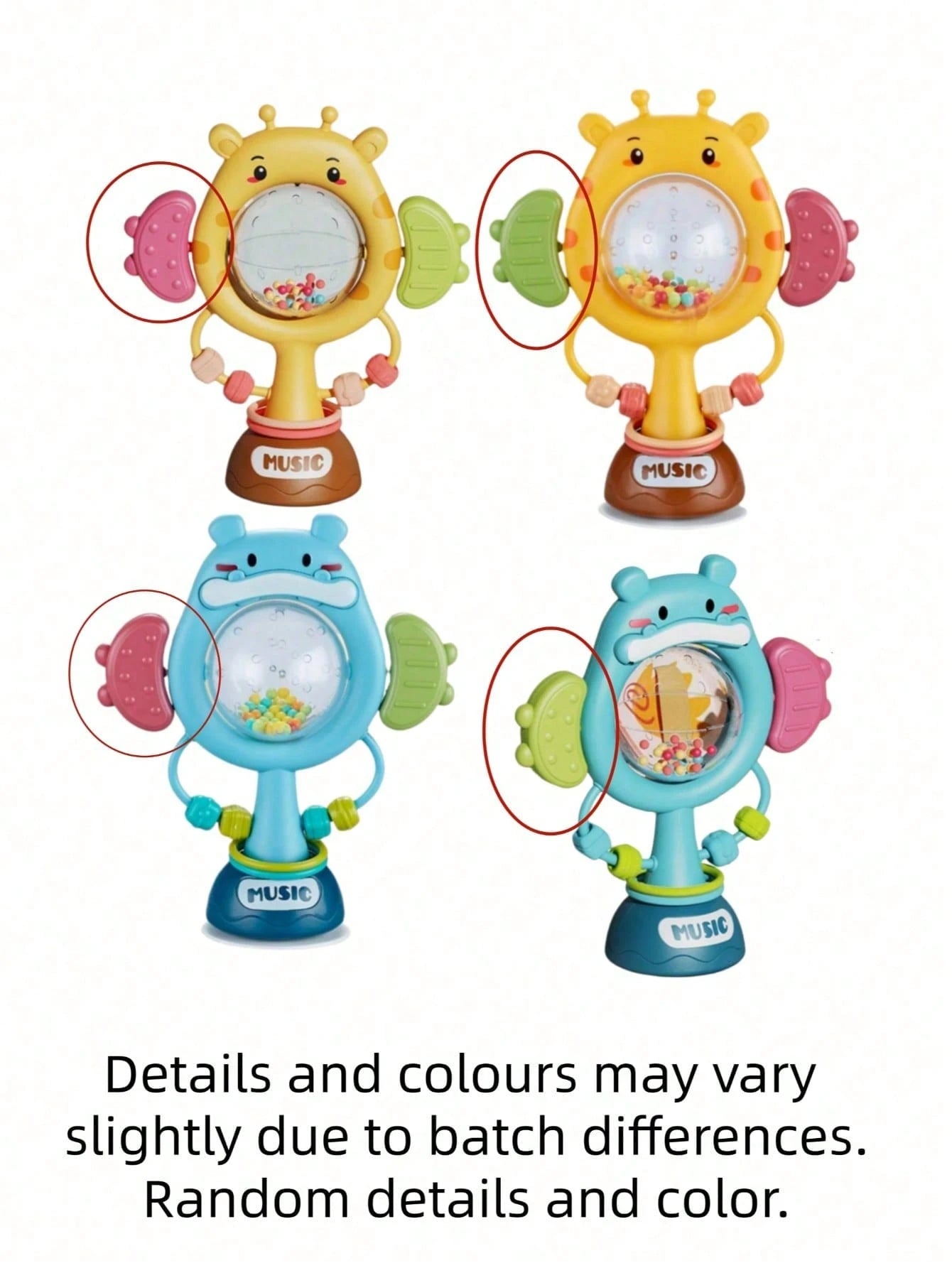 3pcs Suction Cup Rotating Toys, Baby And Toddler Sensory Fidget Toys, Suitable For Bath And High Chair Baby Sensory Toys, Great Gift For Toddlers