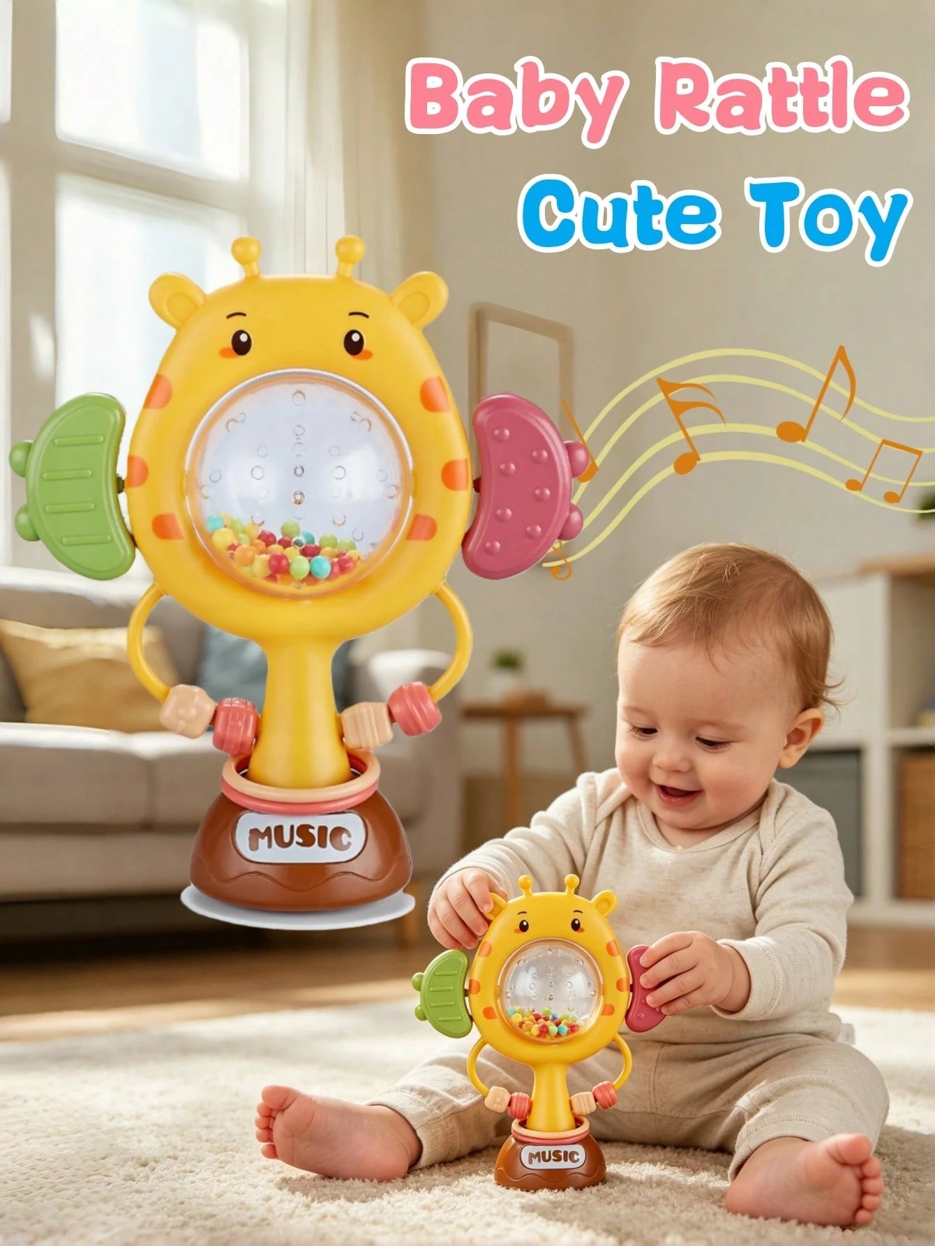 3pcs Suction Cup Rotating Toys, Baby And Toddler Sensory Fidget Toys, Suitable For Bath And High Chair Baby Sensory Toys, Great Gift For Toddlers
