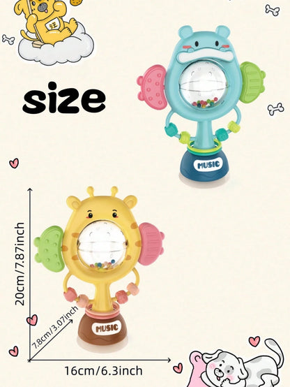 3pcs Suction Cup Rotating Toys, Baby And Toddler Sensory Fidget Toys, Suitable For Bath And High Chair Baby Sensory Toys, Great Gift For Toddlers