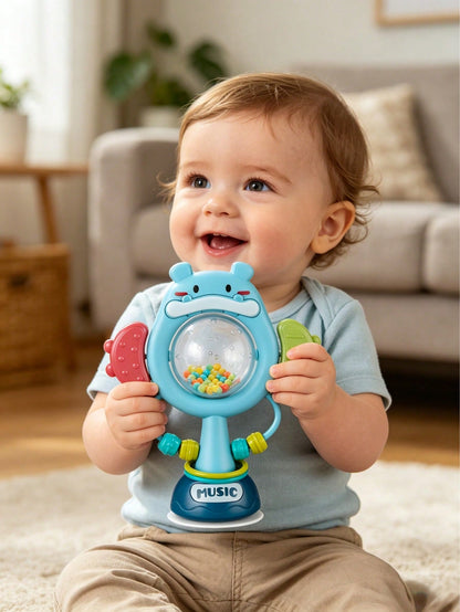 3pcs Suction Cup Rotating Toys, Baby And Toddler Sensory Fidget Toys, Suitable For Bath And High Chair Baby Sensory Toys, Great Gift For Toddlers