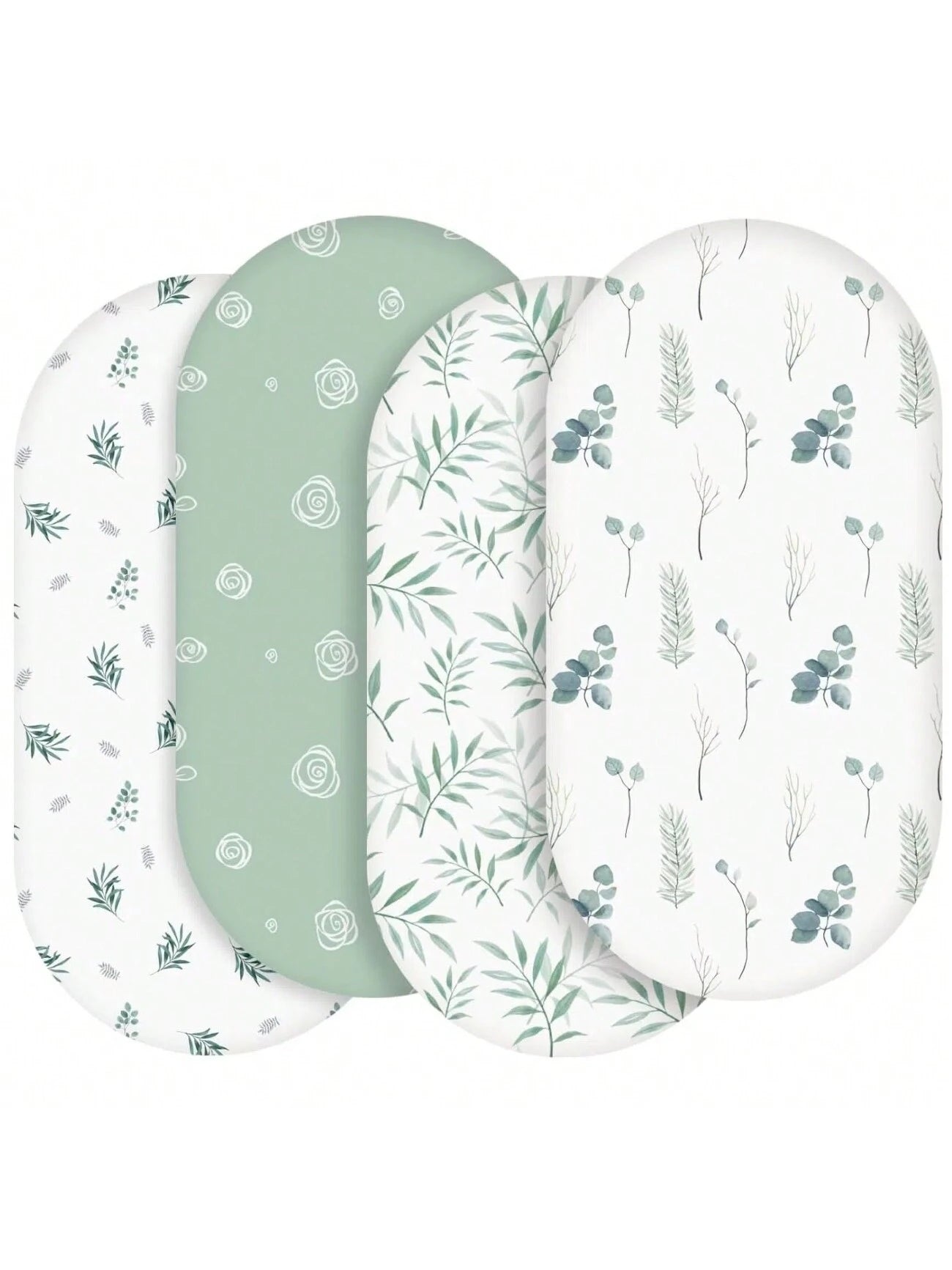 4 Packs Bassinet Sheets, Bassinet Sheets For Baby Boy And Girl, Bassinet Sheet Neutral, Fit For Rectangle, Round, Oval Mattress, Flexible For Different Bassinet Pad/Mattress Love Valentine