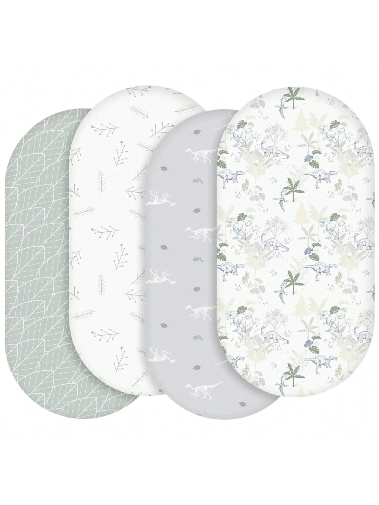 4 Packs Bassinet Sheets, Bassinet Sheets For Baby Boy And Girl, Bassinet Sheet Neutral, Fit For Rectangle, Round, Oval Mattress, Flexible For Different Bassinet Pad/Mattress Love Valentine