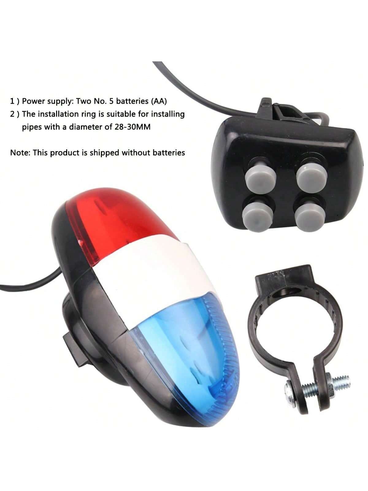 4 Sounds Police Siren Trumpet Horn Bike Rear Light For Taillight Waterproof Bicycle Bell 6 Flashing LED Light Bike Accessories