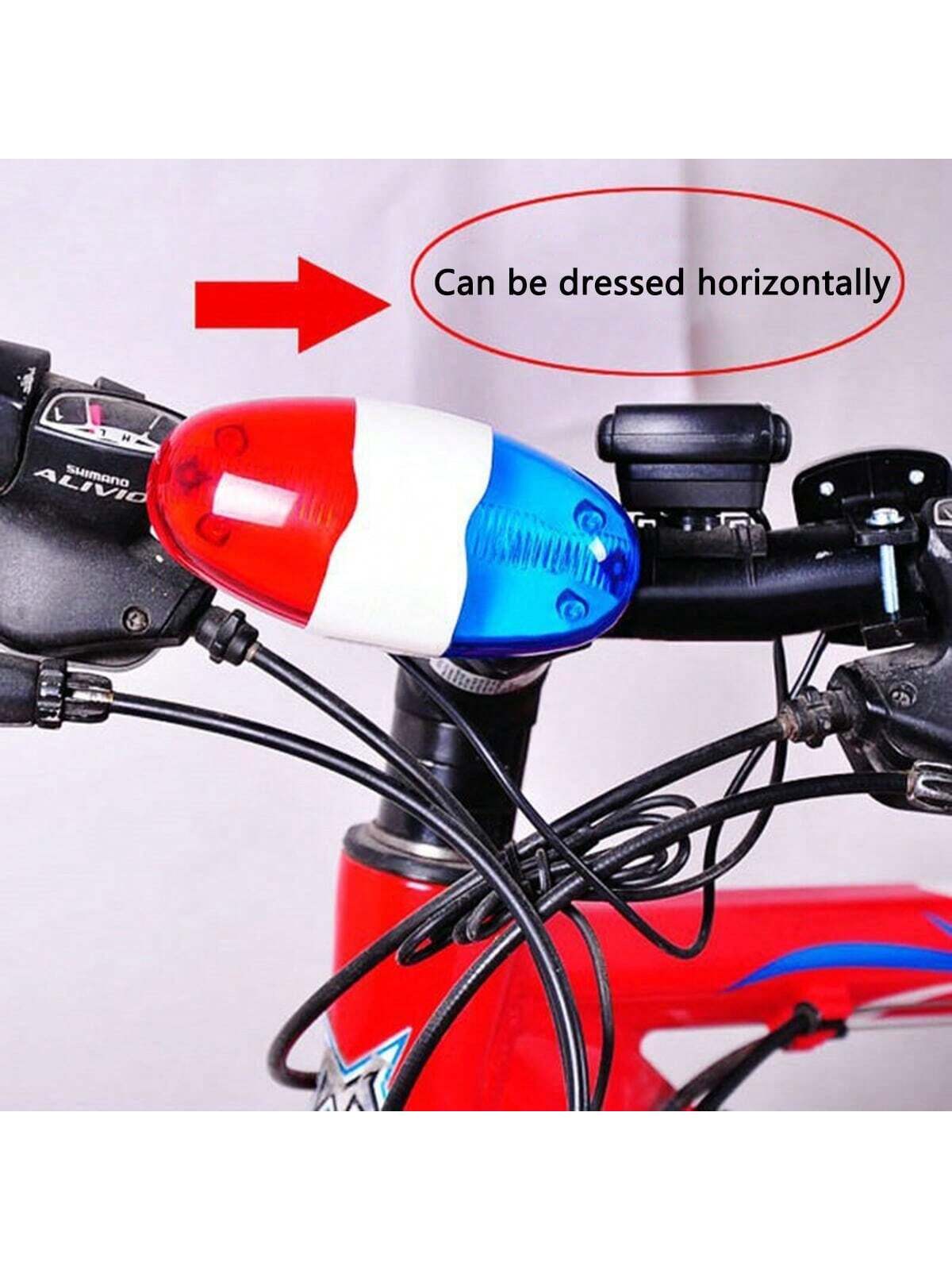 4 Sounds Police Siren Trumpet Horn Bike Rear Light For Taillight Waterproof Bicycle Bell 6 Flashing LED Light Bike Accessories