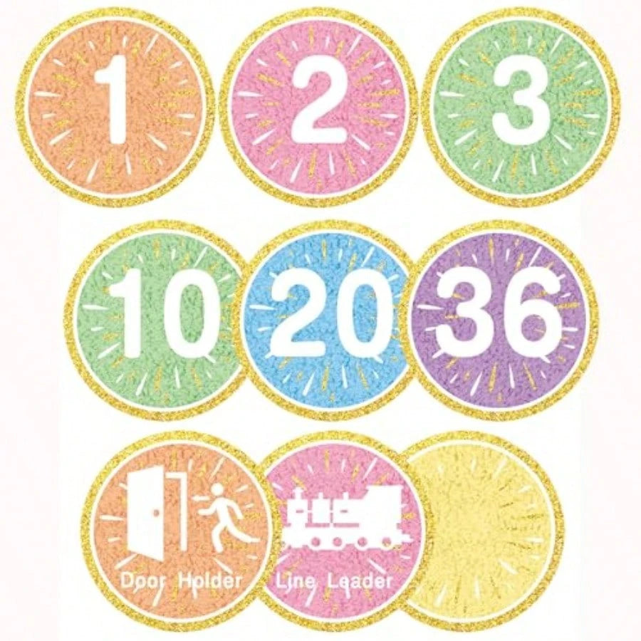 48 Pcs 4'' Back To School Number Spot Markers Stickers Classroom Decoration Colorful Number Spot Marker Labels Line Up Dots Floor Decals For Preschool Kindergarten Elementary School Supplies