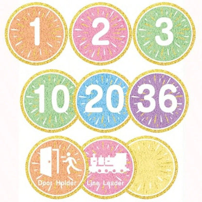 48 Pcs 4'' Back To School Number Spot Markers Stickers Classroom Decoration Colorful Number Spot Marker Labels Line Up Dots Floor Decals For Preschool Kindergarten Elementary School Supplies