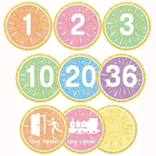 48 Pcs 4'' Back To School Number Spot Markers Stickers Classroom Decoration Colorful Number Spot Marker Labels Line Up Dots Floor Decals For Preschool Kindergarten Elementary School Supplies