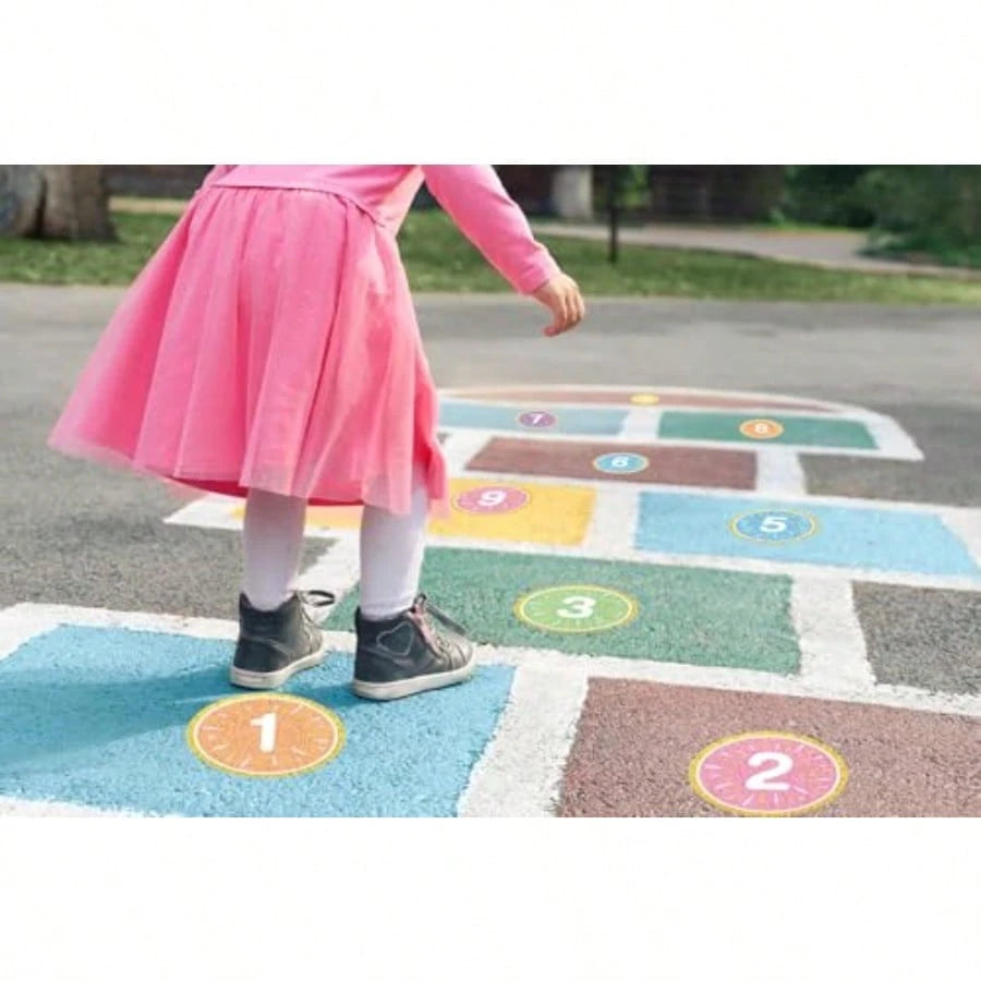 48 Pcs 4'' Back To School Number Spot Markers Stickers Classroom Decoration Colorful Number Spot Marker Labels Line Up Dots Floor Decals For Preschool Kindergarten Elementary School Supplies