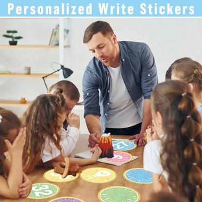 48 Pcs 4'' Back To School Number Spot Markers Stickers Classroom Decoration Colorful Number Spot Marker Labels Line Up Dots Floor Decals For Preschool Kindergarten Elementary School Supplies