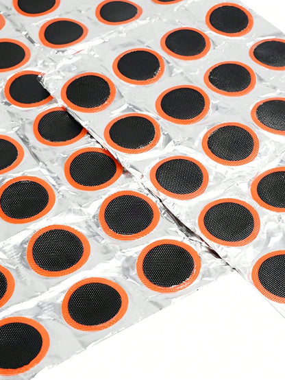48pcs/96pcs Rubber Bike Tire Patches Circular And Square No Glue Needed Repair Tool For Bicycling Accessories Durable Protection For Mountain And Road Bikes