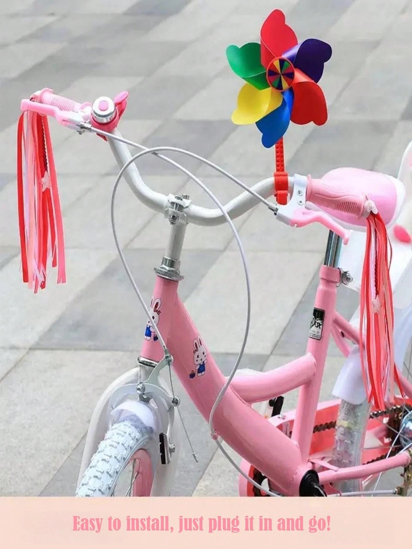 4PCS/2PCS Latest Bicycle Handlebar Streamers, Shiny Diamond/Star/Butterfly/Snowflake Colorful Ribbons, High-Quality Material Easy To Install And Remove, Skateboard, Balance Bike, Bicycle Decoration Ac