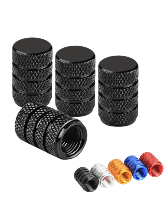 4pcs Anodized Aluminum Tire Valve Stem Caps Set, Corrosion Resistant, Universal Valve Stem Covers For Cars, Trucks, Motorcycles, SUVs And Bicycles