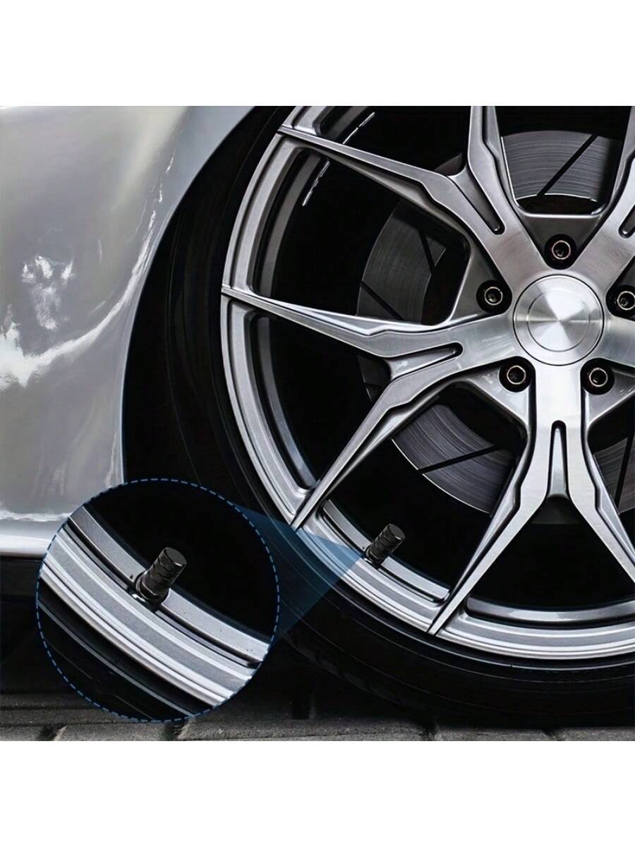 4pcs Anodized Aluminum Tire Valve Stem Caps Set, Corrosion Resistant, Universal Valve Stem Covers For Cars, Trucks, Motorcycles, SUVs And Bicycles