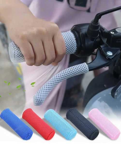 4pcs/Set (2 Handlebar Grips + 2 Brake Lever Covers) Universal All-Season Bicycle/Motorcycle Handlebar Grips, Anti-Slip, Sweat-Absorbent, Breathable And Comfortable, Suitable For Bicycles, Scooters And