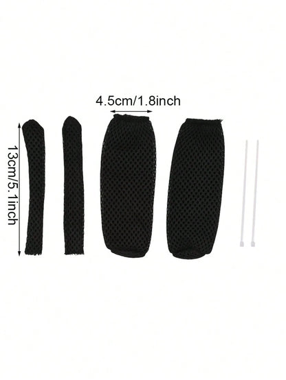 4pcs/Set (2 Handlebar Grips + 2 Brake Lever Covers) Universal All-Season Bicycle/Motorcycle Handlebar Grips, Anti-Slip, Sweat-Absorbent, Breathable And Comfortable, Suitable For Bicycles, Scooters And