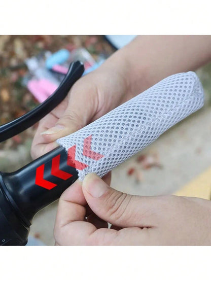 4pcs/Set (2 Handlebar Grips + 2 Brake Lever Covers) Universal All-Season Bicycle/Motorcycle Handlebar Grips, Anti-Slip, Sweat-Absorbent, Breathable And Comfortable, Suitable For Bicycles, Scooters And