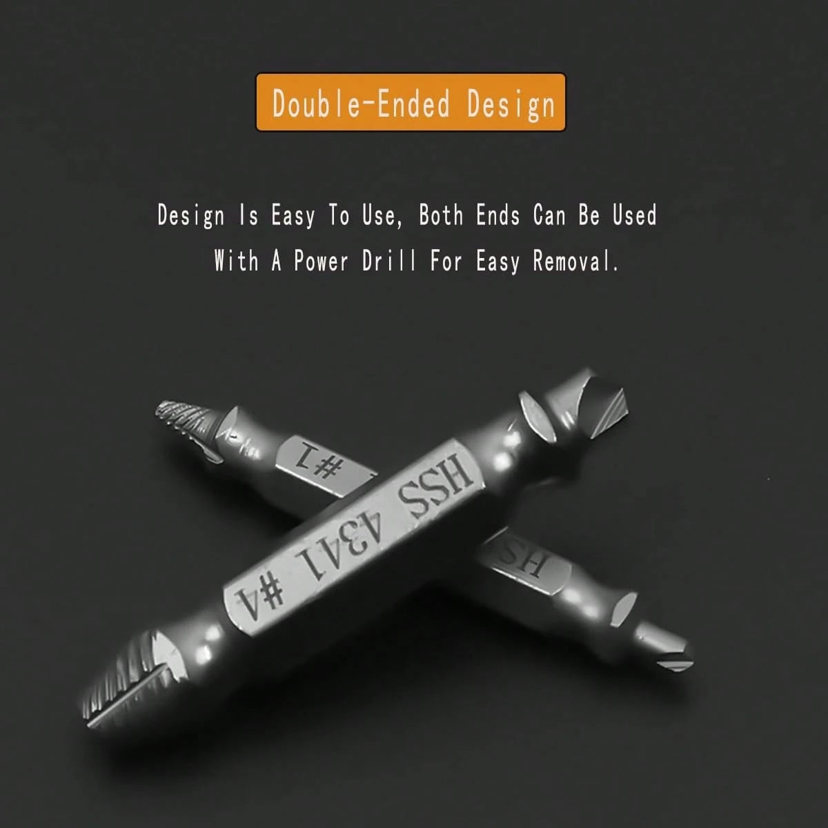 4pcs/Set Steel Broken Screw Extractor Drill Bits Removal Tool Set