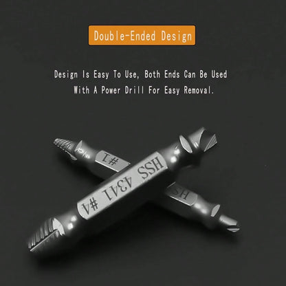 4pcs/Set Steel Broken Screw Extractor Drill Bits Removal Tool Set