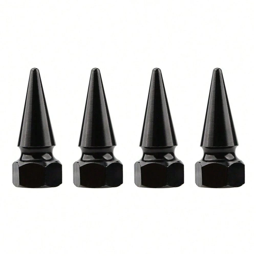4pcs Universal Aluminum Alloy Car Tire Valve Stem Caps, Tire Inflation Covers, Fit For Cars, Motorcycles, Bicycles