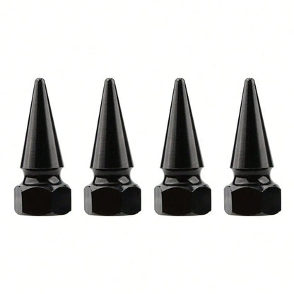 4pcs Universal Aluminum Alloy Car Tire Valve Stem Caps, Tire Inflation Covers, Fit For Cars, Motorcycles, Bicycles