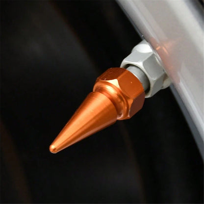 4pcs Universal Aluminum Alloy Car Tire Valve Stem Caps, Tire Inflation Covers, Fit For Cars, Motorcycles, Bicycles