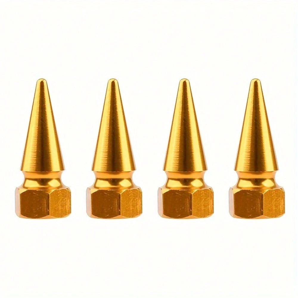 4pcs Universal Aluminum Alloy Car Tire Valve Stem Caps, Tire Inflation Covers, Fit For Cars, Motorcycles, Bicycles