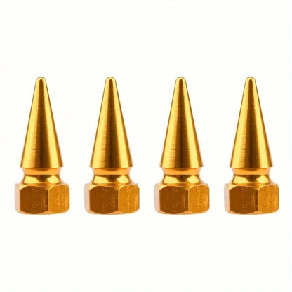 4pcs Universal Aluminum Alloy Car Tire Valve Stem Caps, Tire Inflation Covers, Fit For Cars, Motorcycles, Bicycles