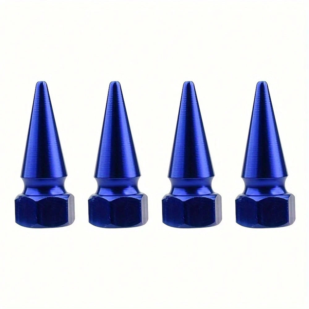 4pcs Universal Aluminum Alloy Car Tire Valve Stem Caps, Tire Inflation Covers, Fit For Cars, Motorcycles, Bicycles