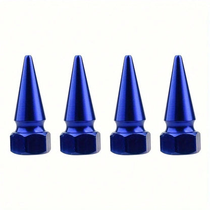 4pcs Universal Aluminum Alloy Car Tire Valve Stem Caps, Tire Inflation Covers, Fit For Cars, Motorcycles, Bicycles