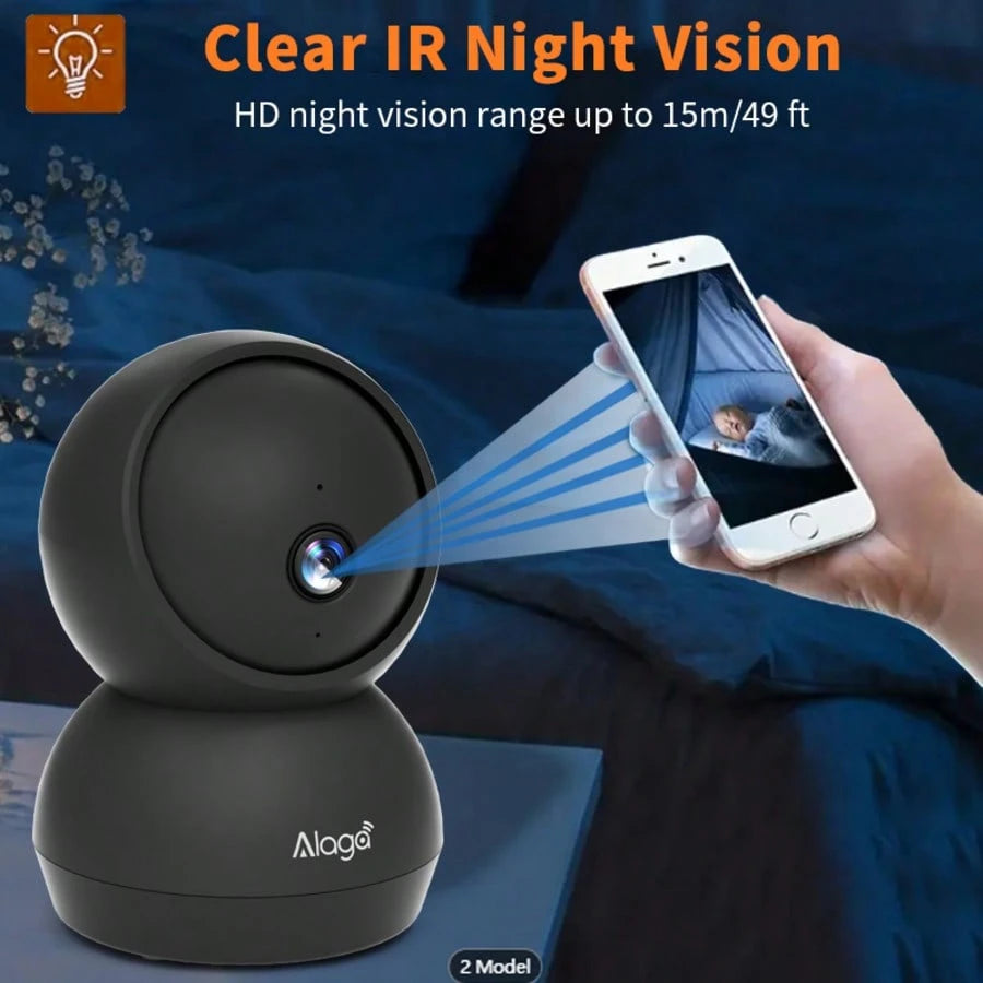 4pcs With 360 ° PTZ AI Automatic Tracking And Monitoring Camera- A Sleep Monitor For Babies, 2K HD, AI Motion Detection/Sound Detector, Real-Time Abnormal Alarm, Supports Two-Way High-Definition Voic