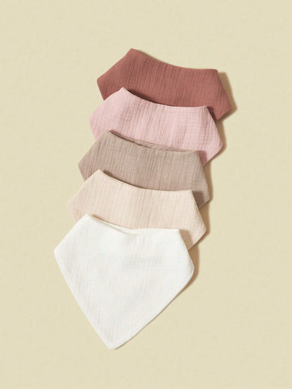 5 Pieces Per Pack, Pure Cotton Baby Bibs, Soft And Breathable Newborn Wipes, Essential For Baby Growth, Birthday Gifts.