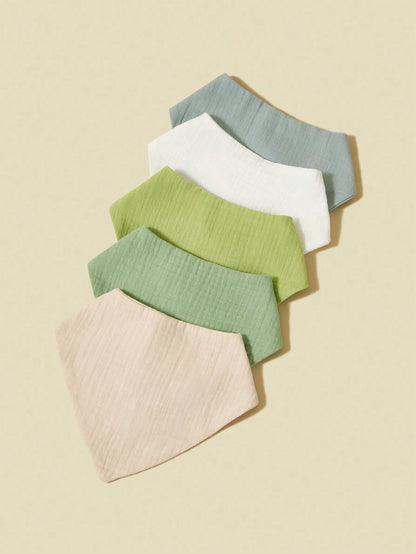 5 Pieces Per Pack, Pure Cotton Baby Bibs, Soft And Breathable Newborn Wipes, Essential For Baby Growth, Birthday Gifts.