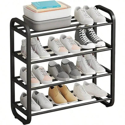 5 Tier Shoe Rack Organizer For Entryway, Large Capacity Metal Shoe Storage Shelf, Space Saving Vertical Shoe Stand With Sturdy Frame, Freestanding Shoe Organizer For Closet, Bedroom, Dorm Room, Garage