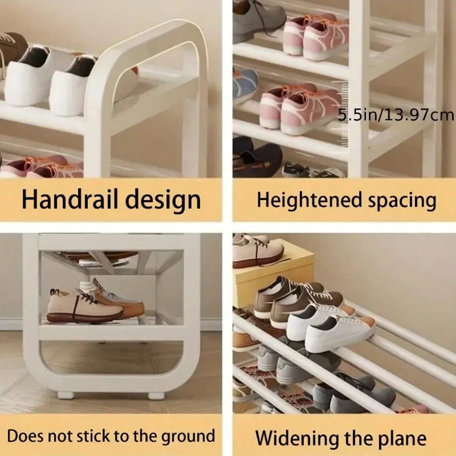 5 Tier Shoe Rack Organizer For Entryway, Large Capacity Metal Shoe Storage Shelf, Space Saving Vertical Shoe Stand With Sturdy Frame, Freestanding Shoe Organizer For Closet, Bedroom, Dorm Room, Garage