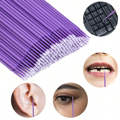 500 Pcs Micro Applicator Brush, Micro Swabs, Disposable Eye Lashes Mascara Wands For Eyelash Extension