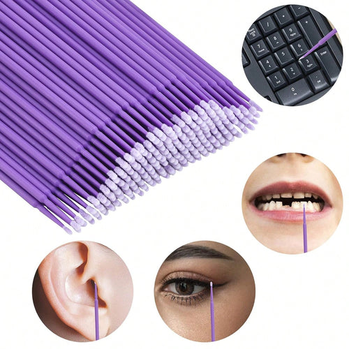 500 Pcs Micro Applicator Brush, Micro Swabs, Disposable Eye Lashes Mascara Wands For Eyelash Extension