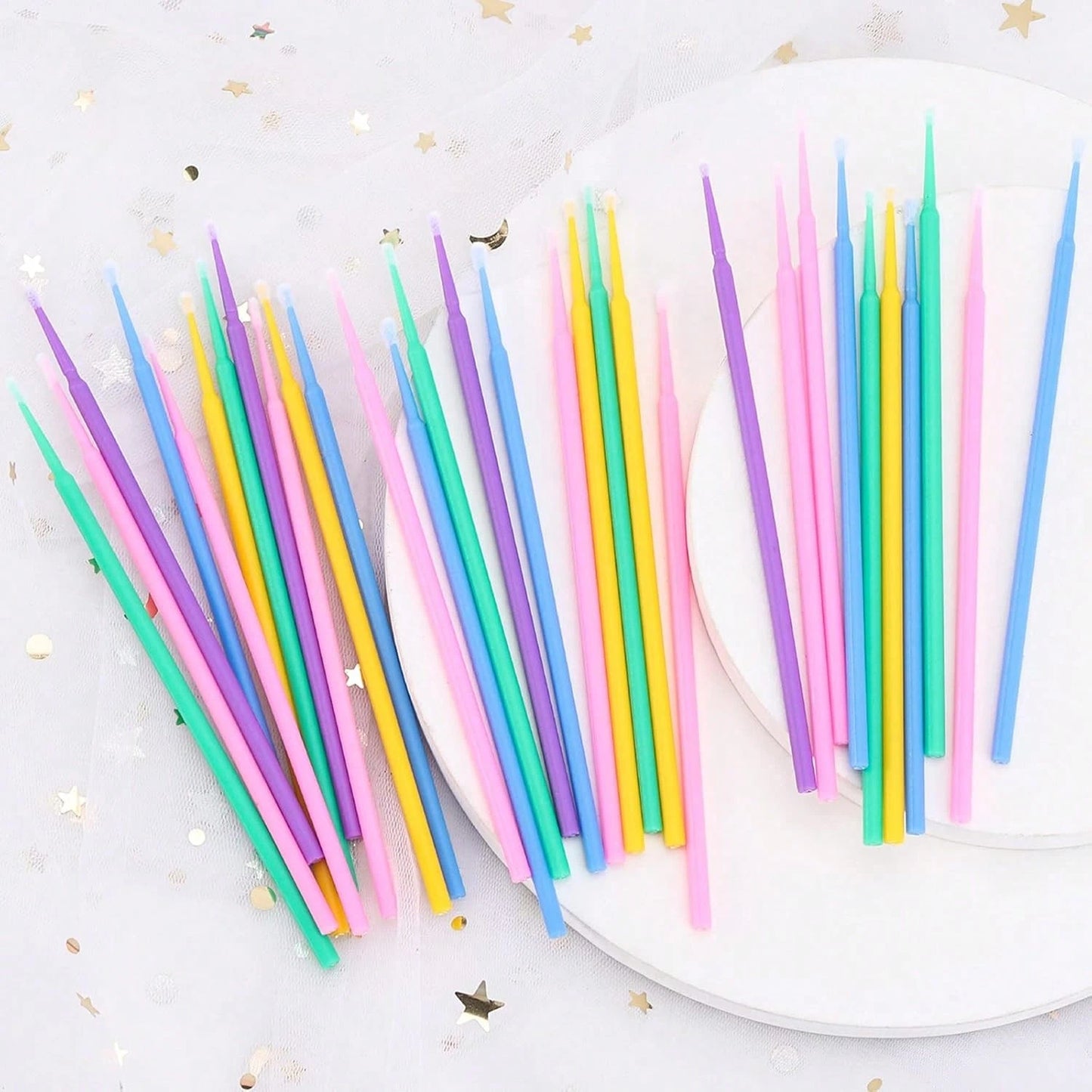 500 Pcs Micro Applicator Brush, Micro Swabs, Disposable Eye Lashes Mascara Wands For Eyelash Extension